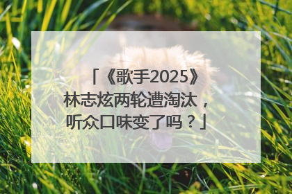 《歌手2025》林志炫两轮遭淘汰，听众口味变了吗？
