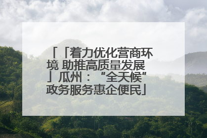 「着力优化营商环境 助推高质量发展」瓜州：“全天候”政务服务惠企便民