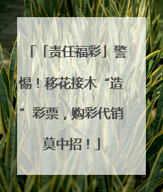 「责任福彩」警惕！移花接木“造”彩票，购彩代销莫中招！
