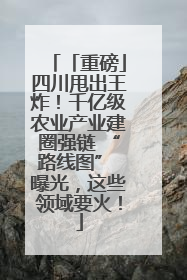 「重磅」四川甩出王炸！千亿级农业产业建圈强链 “路线图” 曝光，这些领域要火！