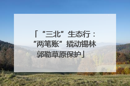 “三北”生态行：“两笔账”撬动锡林郭勒草原保护