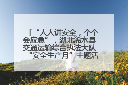 “人人讲安全，个个会应急”，湖北浠水县交通运输综合执法大队“安全生产月”主题活动取得成效