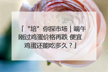 “培”你探市场｜端午刚过鸡蛋价格再跌 便宜鸡蛋还能吃多久？