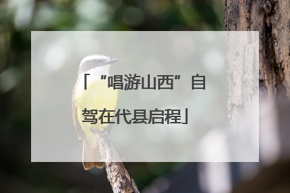 “唱游山西”自驾在代县启程