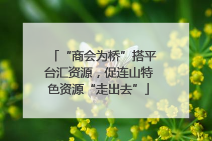 “商会为桥”搭平台汇资源，促连山特色资源“走出去”