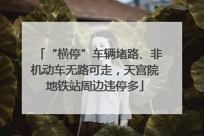 “横停”车辆堵路、非机动车无路可走，天宫院地铁站周边违停多