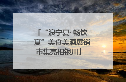 “浪宁夏· 畅饮一夏”美食美酒展销市集亮相银川