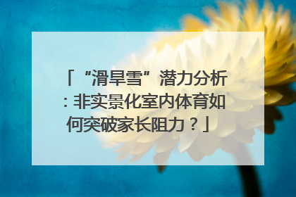 “滑旱雪”潜力分析：非实景化室内体育如何突破家长阻力？