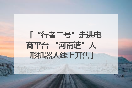“行者二号”走进电商平台 “河南造”人形机器人线上开售