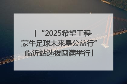 “2025希望工程·蒙牛足球未来星公益行”临沂站选拔圆满举行