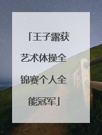 王子露获艺术体操全锦赛个人全能冠军