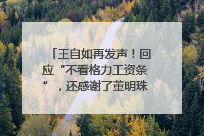 王自如再发声！回应“不看格力工资条”，还感谢了董明珠和雷军｜热财经