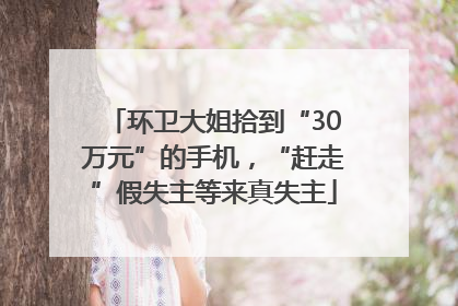 环卫大姐拾到“30万元”的手机，“赶走”假失主等来真失主