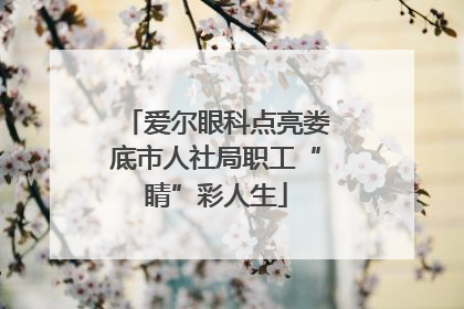 爱尔眼科点亮娄底市人社局职工“睛”彩人生