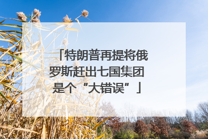 特朗普再提将俄罗斯赶出七国集团是个“大错误”