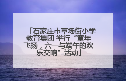 石家庄市草场街小学教育集团 举行“童年飞扬，六一与端午的欢乐交响”活动