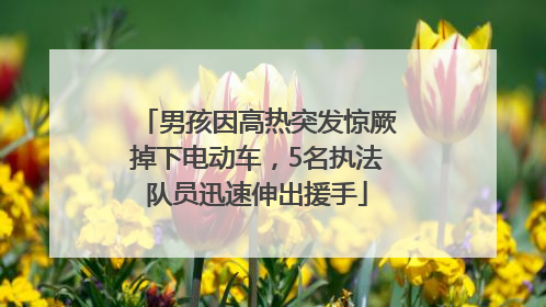 男孩因高热突发惊厥掉下电动车，5名执法队员迅速伸出援手