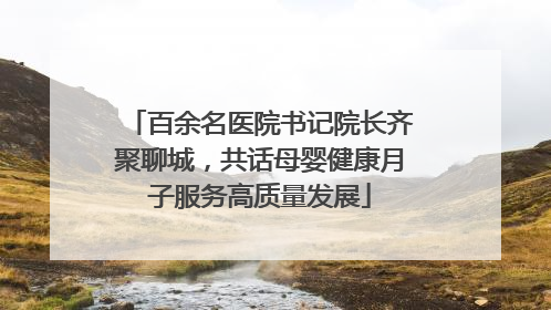 百余名医院书记院长齐聚聊城，共话母婴健康月子服务高质量发展