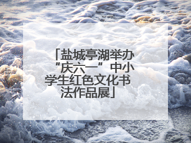盐城亭湖举办“庆六一”中小学生红色文化书法作品展