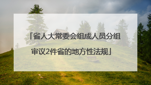 省人大常委会组成人员分组审议2件省的地方性法规