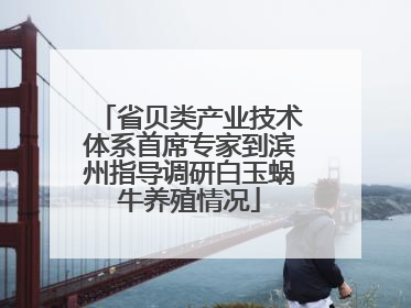 省贝类产业技术体系首席专家到滨州指导调研白玉蜗牛养殖情况