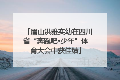 眉山洪雅实幼在四川省“奔跑吧•少年”体育大会中获佳绩