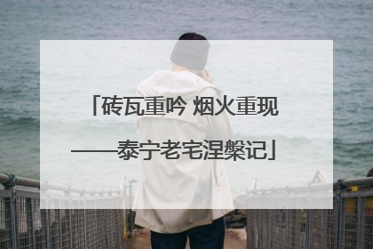 砖瓦重吟 烟火重现——泰宁老宅涅槃记