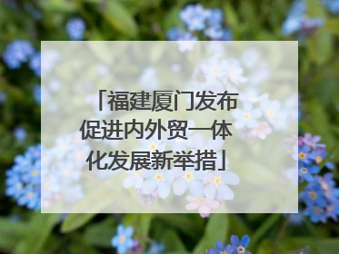 福建厦门发布促进内外贸一体化发展新举措