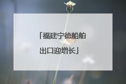 福建宁德船舶出口迎增长