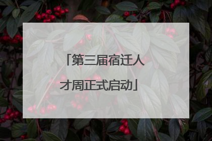第三届宿迁人才周正式启动