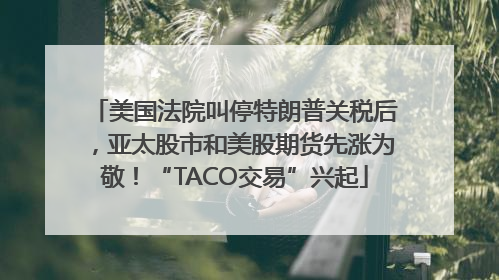 美国法院叫停特朗普关税后，亚太股市和美股期货先涨为敬！“TACO交易”兴起