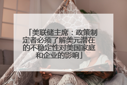 美联储主席：政策制定者必须了解美元潜在的不稳定性对美国家庭和企业的影响