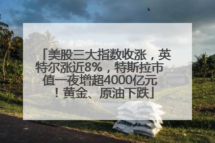 美股三大指数收涨，英特尔涨近8%，特斯拉市值一夜增超4000亿元！黄金、原油下跌