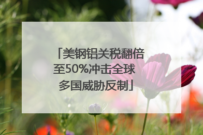 美钢铝关税翻倍至50%冲击全球 多国威胁反制