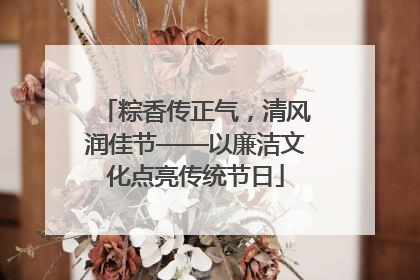 粽香传正气，清风润佳节——以廉洁文化点亮传统节日