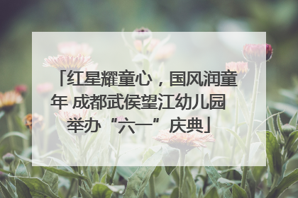 红星耀童心，国风润童年 成都武侯望江幼儿园举办“六一”庆典