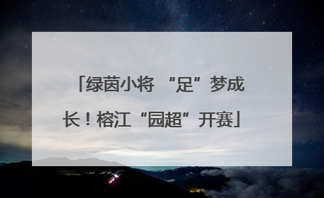 绿茵小将 “足”梦成长！榕江“园超”开赛