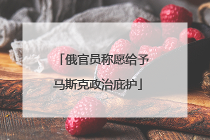 俄官员称愿给予马斯克政治庇护