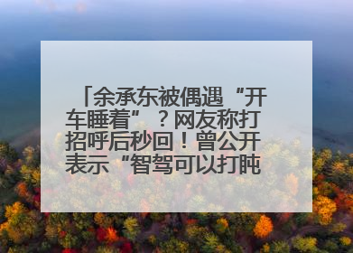 余承东被偶遇“开车睡着”？网友称打招呼后秒回！曾公开表示“智驾可以打盹”引争议