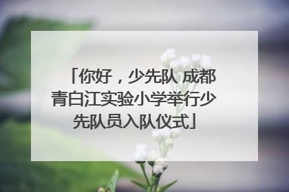 你好，少先队 成都青白江实验小学举行少先队员入队仪式