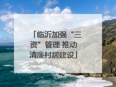 临沂加强“三资”管理 推动清廉村居建设