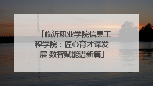 临沂职业学院信息工程学院：匠心育才谋发展 数智赋能谱新篇
