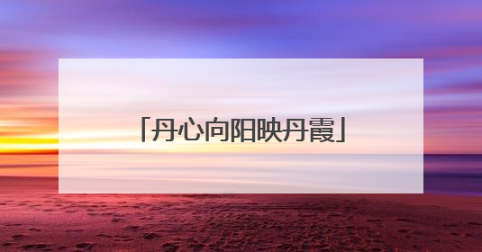 丹心向阳映丹霞