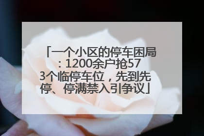 一个小区的停车困局：1200余户抢573个临停车位，先到先停、停满禁入引争议