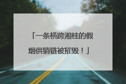 一条横跨湘桂的假烟供销链被摧毁！