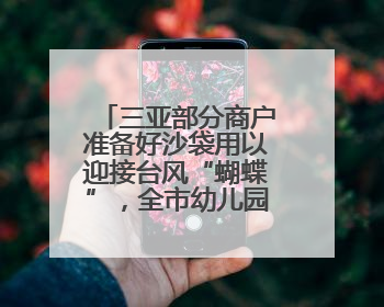 三亚部分商户准备好沙袋用以迎接台风“蝴蝶”，全市幼儿园已停课