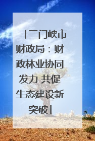 三门峡市财政局：财政林业协同发力 共促生态建设新突破