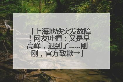 上海地铁突发故障！网友吐槽：又是早高峰，迟到了……刚刚，官方致歉→