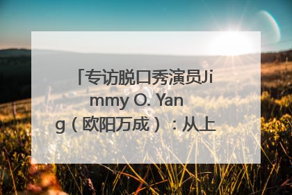 专访脱口秀演员Jimmy O. Yang（欧阳万成）：从上海滩走向国际舞台