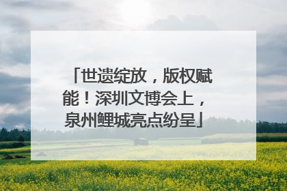 世遗绽放，版权赋能！深圳文博会上，泉州鲤城亮点纷呈